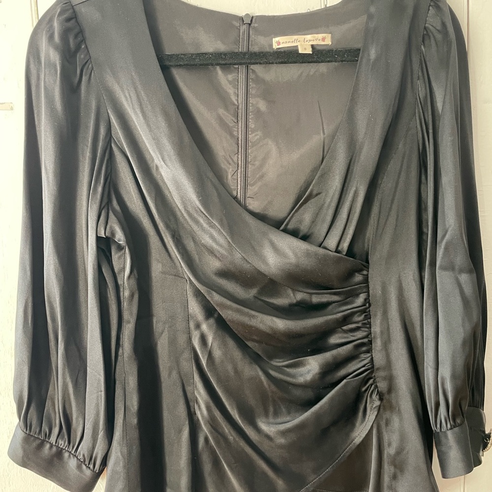Nanette Lepore black silk blouse